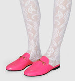 Princetown Leather Slippers - Fluorescent Pink or Fluorescent Yellow