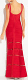 'Rilla' Crochet Cage Stitch Gown, Red