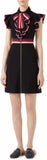 'Sylvie Web' Ruffle Zip-Front Dress, Black - DESIGNER INSPIRED FASHIONS