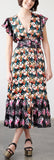 Dragonfly Printed Crepe Midi Dress
