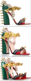 'Malin' Spike Leather Sandals - DESIGNER INSPIRED FASHIONS
