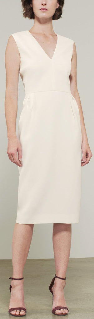 Sleeveless V-Neck Fitted Dress