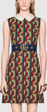 Web Chain Print Dress - DESIGNER INSPIRED FASHIONS