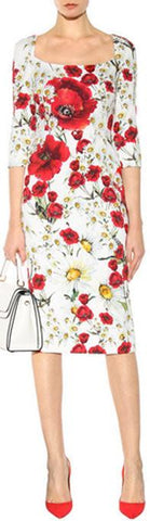 Daisy And Poppy-Print Dress
