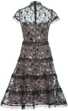 Embellished Peony Flare Dress - DESIGNER INSPIRED FASHIONS