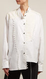 Lace-Trimmed Asymmetric Shirt