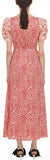 Cream and Red Dot Satin Printed Dress