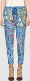 'Flora Knight' Print Embroidered Jacket & Pant Set