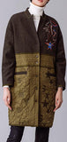 Embroidered Wool-Blend Coat