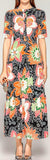 Long Floral Print Dress
