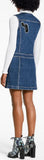 Sleeveless Denim Dress with Embroidered Patches | DESIGNER INSPIRED FASHIONS