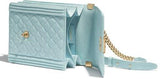 'Boy' Calfskin Handbag, Light Blue