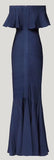 Eyelet Stripe Pleated Gown
