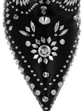 'Chelsea' Studded Embellished Stiletto Boots in Black or White - DESIGNER INSPIRED FASHIONS