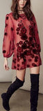 'Heather' Mini Dress, Burgundy