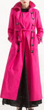 Long Pink Trench Coat