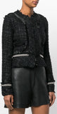 Deconstructed Tweed Jacket, Black