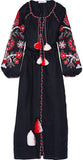 Poppy Embroidered Linen Maxi Dress