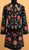 Black Heavily Embroidered Wool-Blend Jacket & Skirt Set - DESIGNER INSPIRED FASHIONS