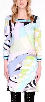 Geometric Print Square Neck Jersey Silk Mini Dress - DESIGNER INSPIRED FASHIONS