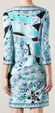 Pattern Shift Dress in Blue - DESIGNER INSPIRED FASHIONS
