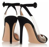 Black Suede and PVC Pumps - DESIGNER INSPIRED FASHIONS