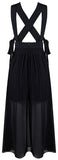 Black Stretch Cut-Out Midi Flowing Chiffon Dress - DESIGNER INSPIRED FASHIONS