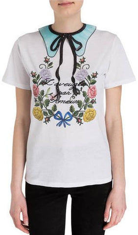 'L'aveugle Par Amour' Sequin Embellished T-Shirt - DESIGNER INSPIRED FASHIONS