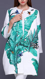 Banana Leaf Embellished Brocade Coat - DESIGNER INSPIRED FASHIONS