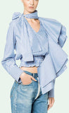 Crazy Ruffle Shirt, Striped