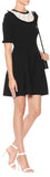 Contrast Lace-Trimmed Dress