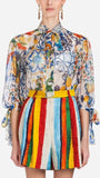 Stripe Jacquard Shorts