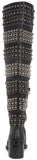 'Valdez' Studded Leather Boots in Black - DESIGNER INSPIRED FASHIONS
