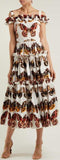 Butterfly-Print Poplin Dress *Extended Sizes*