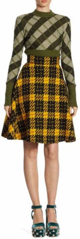 Wool Pullover & Wool Tweed Skirt