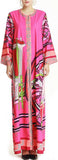 Printed Long Pink Kaftan Dress