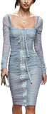 Lace-up Tulle Dress