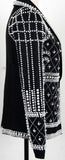 Faux-Pearl Embellished Blazer in Black - DESIGNER INSPIRED FASHIONS