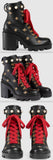Leather Embroidered Ankle Boots