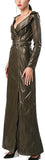 Long Zip Faux-Leather Dress-Coat in Black or Green - DESIGNER INSPIRED FASHIONS