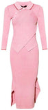 Asymmetric Knit Sweater and Skirt Set