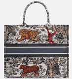 Embroidered Canvas Book Safari Tote Bag | DESIGNER INSPIRED FASHIONS