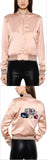 Embellished Satin Bomber Jacket - DESIGNER INSPIRED FASHIONS