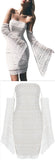 Macrame Lace Dress, White