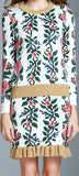 Floral Knit Sweater and Skirt Set