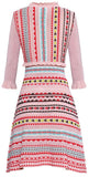 Knit Ruffle-Trimmed Mini Dress