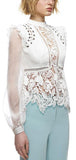 Lace Detail Top in White - DESIGNER INSPIRED FASHIONS