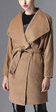 Camel Oversized Collar Wool & Cashmere Coat - DESIGNER INSPIRED FASHIONS