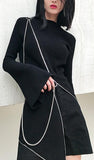 Asymmetric Zip-Embellished Sweater