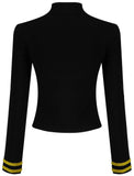 Color-Contrast Stretch Military Jacket